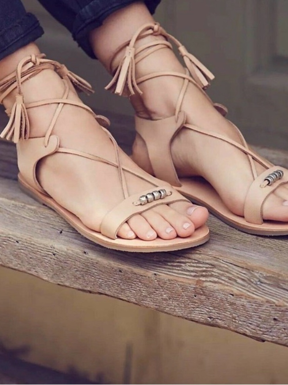 Free People Bryn Mar Wrap Sandals NIB Size 39 Boho Gladiator Style